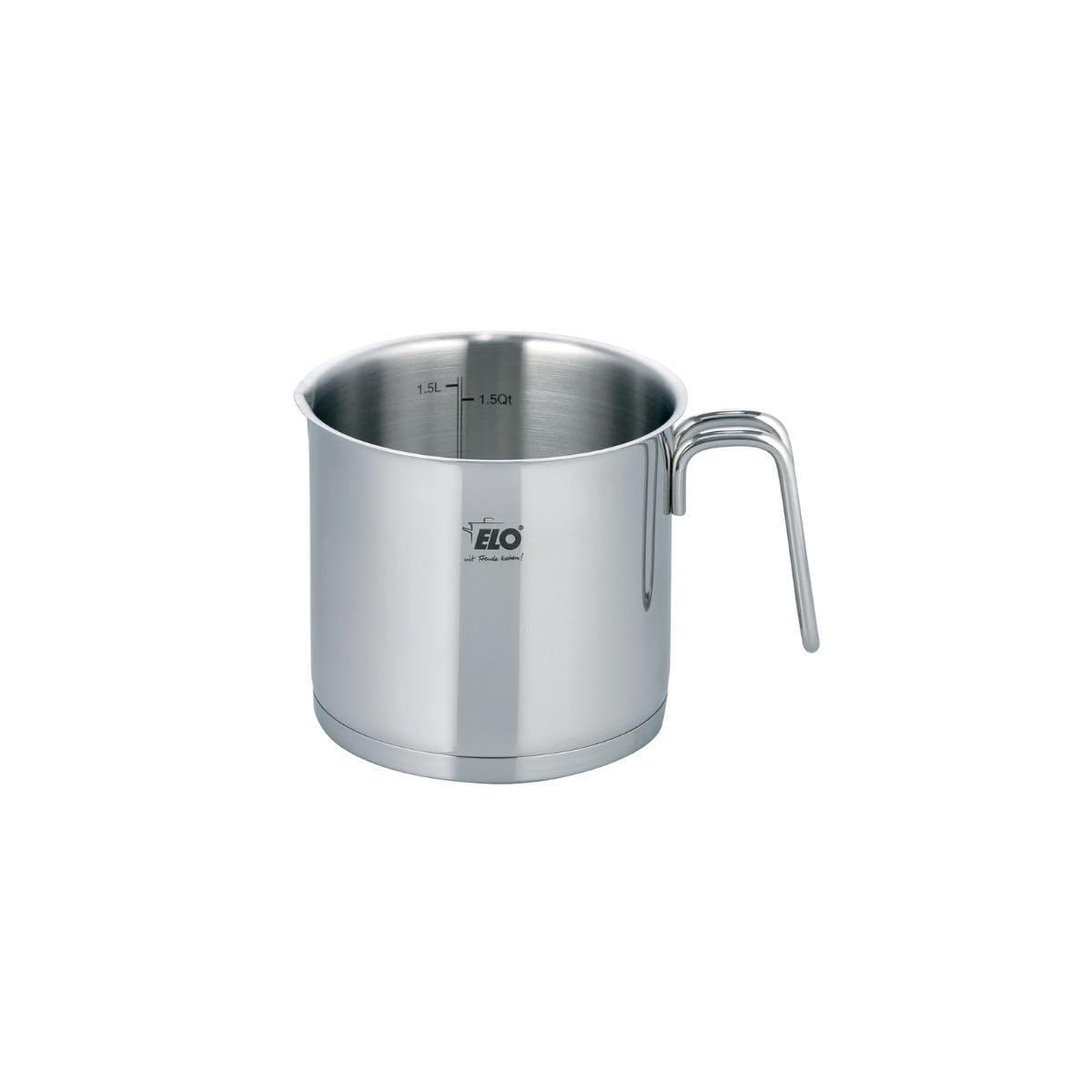 Pot à lait 1,6 litres ELO en acier inoxydable au fini gris élégant