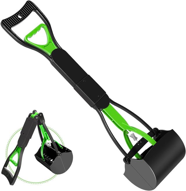Emily Pets Pooper Scooper for Large Small Dogs, Folding Dog Poop Scooper, Long Handle Pet Waste Scooper with Durable Spring, Pet Jaw Shovel for Picking Up Grass and Gravel (Green) (B08PCVL41F) Amazon Price History, Amazon Price Tracker