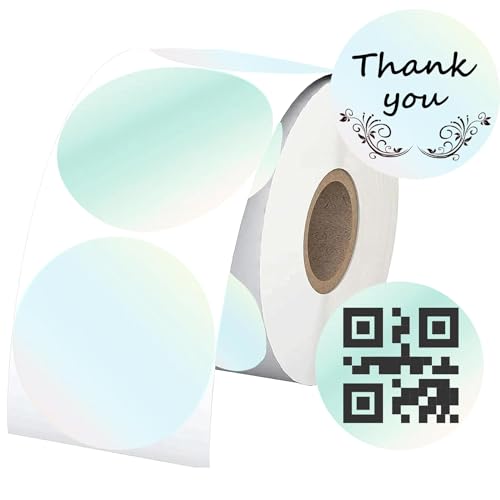 Direct Thermal Labels Stickers Round Watercolor Small Business Thermal Stickers 3Inch Multi-Purpose Thermal Sticker Labels Circle Color-Code Dot Thermal Label Printer for Barcodes Home Business 250Pcs
