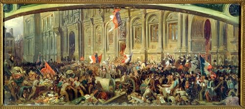 Tableau Lamartine drapeau rouge pour célébrer l'histoire de France chez soi