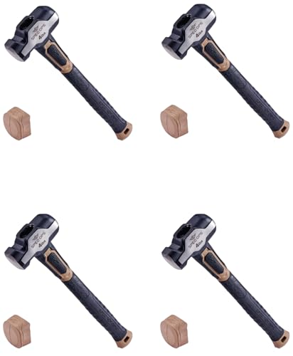 Image of Spec Ops Tools Engineering Hammer, 4 lb Sledge hammer with Removable Soft Mallet Cap & Bi-Material Shock Absorbing & Vibration Dampening Handle, 3% Donated to Veterans, Black /Tan (Pack of 4)
