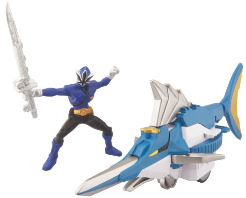 Power Ranger Zord Vehicle w/ Figure, SwordfishZord with Blue Ranger