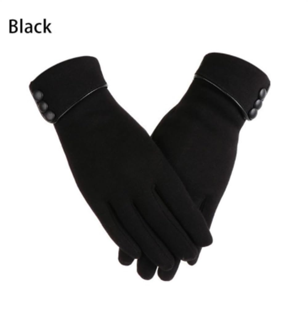 Guantes de lana forrados térmicos con dedos completos guantes cálidos de algodón for mujer guantes de pantalla táctil guantes cálidos for mujer
