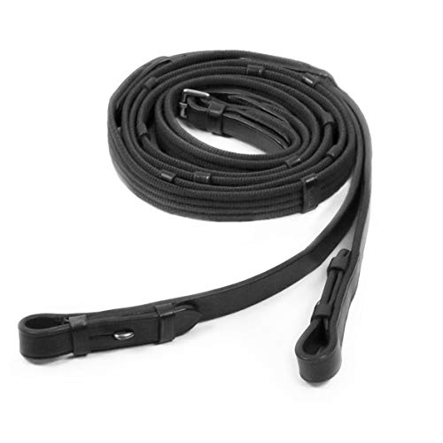 Schockemohle Web Reins Black/Silver WB (Full)