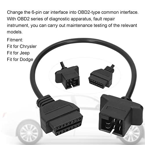Cable OBD2 de 6 pines soluciona errores de conexión en el lector de motor 3