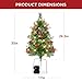 Best Choice Products Set of 2 24.5in Outdoor Pathway Christmas Trees, Battery Operated Pre-Lit Holiday Décor w/LED Lights, Red Berries, Pine Cones