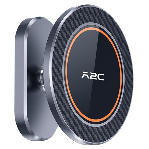 A2C All-Metal Gym Magnetic Phone Holder for MagSafe High-End Workout Essentials Gift for Men Women [Dual Magnet] Portable Phone Mount Gym Accessories Compatible with iPhone 17 16 15 14 13 (Gray)
