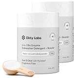 Dirty Labs | Dishwasher Detergent and Booster | Scent Free | 96 Loads (2 lbs) | Ultra Clean, Spot Free, Quick Wash Optimized | Hyper Concentrated
