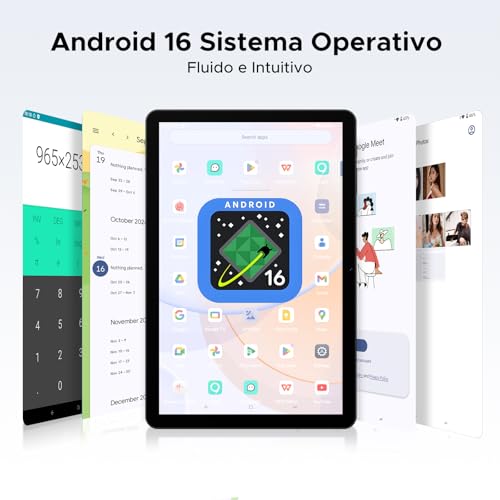 Doogee Tab G5 Android 16 Tablet Con Sim, Tablet 10 Pollici Gemini Ai, 20GB+128GB/2TB & T7200 Octa Core, 7500Mah, Ips Hd 120Hz E Ultrasottile, 2 Altoparlanti/Widevine L1/8Mp+5Mp/Face Id/Gps-Nero - 2