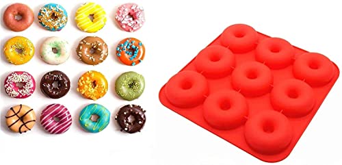 HelpCuisine® Molde para donas con 9 cavidades - molde antiadherente para donas, grado alimenticio, sin BPA Cover