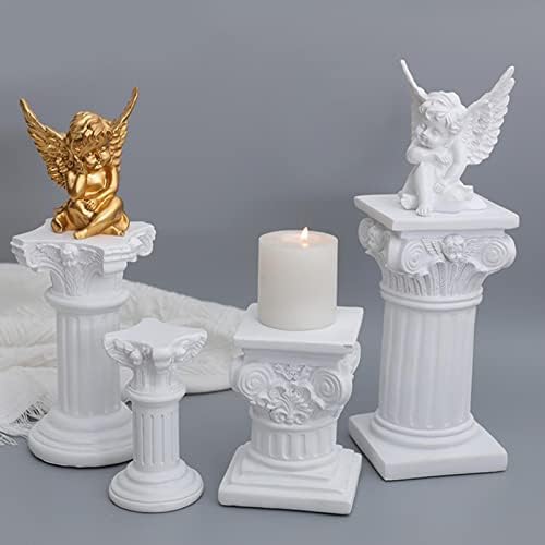 Cipliko Roman Pillar Resin Statue Greek Column Statue Pedestal Stand Figurine Sculpture Wedding Table Decoration Home Garden Decoration