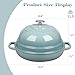 EDGING CASTING Enameled Cast Iron Dutch Oven Pot with Lid, Round Bread Oven for Homemade Sourdough Bread Baking, 6 Quart, Seasalt