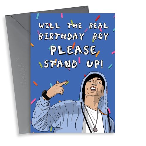 Funny Birthday Card - Eminem - Slim Shady - Birthday Boy