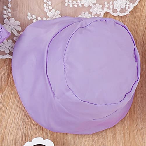 Vestidos de roupas infantis para meninas Vestido de manga curta princesa Cor sólida Vestido roxo com