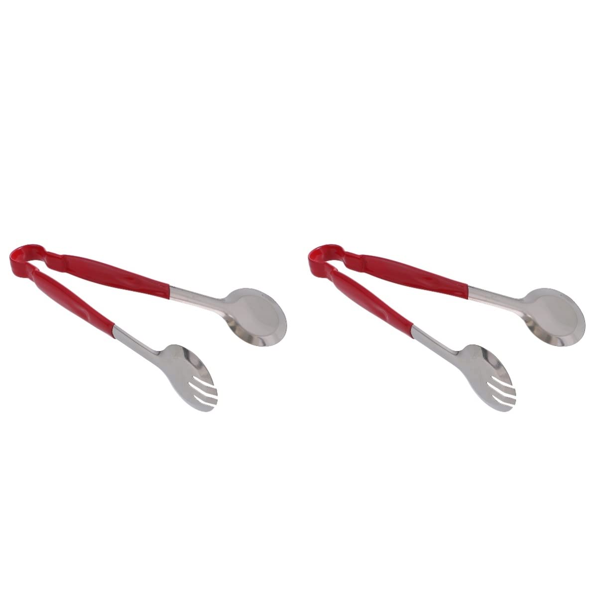 2 piezas de resistencia for pinzas domésticas Ensaladas rojas inoxidables Aparatos multifunción Pan y fiesta Pinzas for freír Cocina Filete Comida Pasta Metal Acero Calor Ensalada Barbacoa Buffet (Col