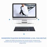 Smukła przenośna klawiatura bezprzewodowa 2,4 GHz Uniwersalna ręczna klawiatura bezprzewodowa z klawiaturą Touchpad z odbiornikiem USB do komputerów PC/notebooków/TV Box