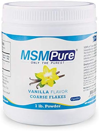 Suplemento alimenticio MSMPure Fruit Punch saborizado, copos de polvo grueso, cristales de azufre orgánicos, 99.9 % destilado puro MSM, fabricado en