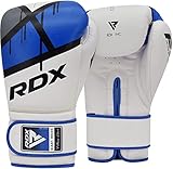 RDX Boxhandschuhe Muay Thai Kickboxen Sparring, Maya Hide Leder EGO Boxing Gloves, Sandsack Boxsack Punchinghandschuhe Adult, Kickboxhandschuhe Kampfsport MMA Training 8 10 12 14 16oz, Männer Damen