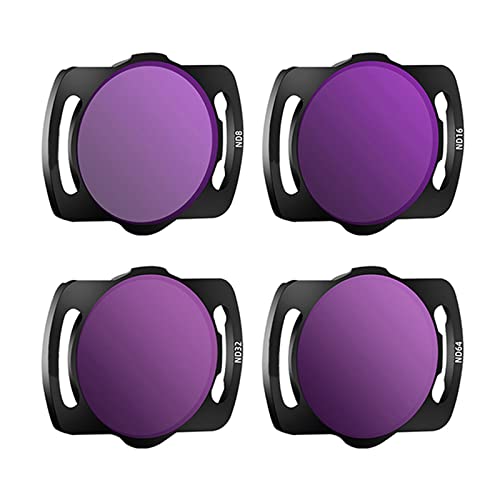 Lot de 4 filtres ND compatibles avec DJI Avata/O3 Air Unit Drone Filtres ND8, ND16, ND32, ND64