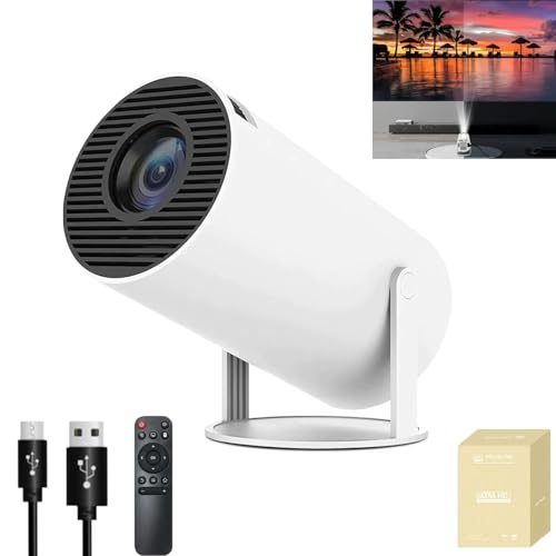 Projector Go, Pocketbeam Smart 180° Projector, Pocket Beam Smart 180 Projector, Wicked Af 4k Projector, Ideva Ultra HD Projector, Shopideva Projector with Stand (White)