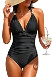 15 Amazingly Best Bathing Suits for Women over 60, from Tankinis to Athletic Swimsuits for 2026 4 Aqua Eve Tummy Control Swimsuits for Women One Piece Bathing Suit Push Up Slimming Swimwear Black L