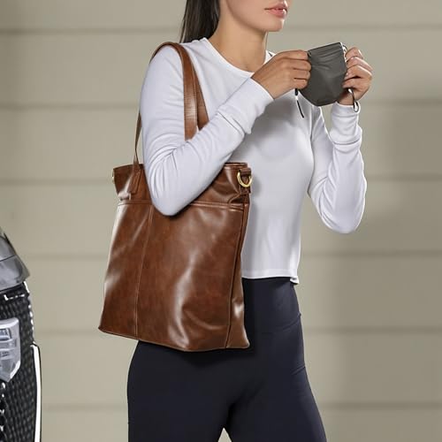 Bolso Tote de Cuero para Mujer con Compartimento para Laptop miniatura 2