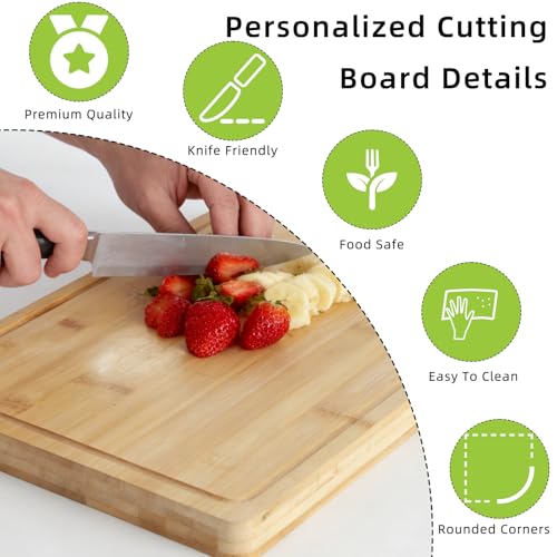 Tabla de cortar rectangular de madera personalizada miniatura 5