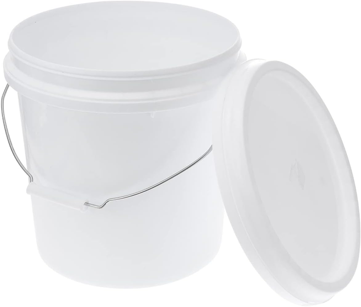 HONMEET Plastic Barrel Small Plastic Pail Bucket with