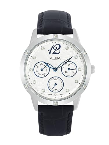 Alba Leather Analog White Dial Black Strap Womens Watch-Ap6719X1 (B0CD82GN4T) Amazon Price History, Amazon Price Tracker
