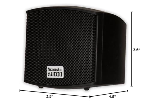 Image of Acoustic Audio AA321B Mountable Indoor Speakers 400 Watts Black Bookshelf Pair