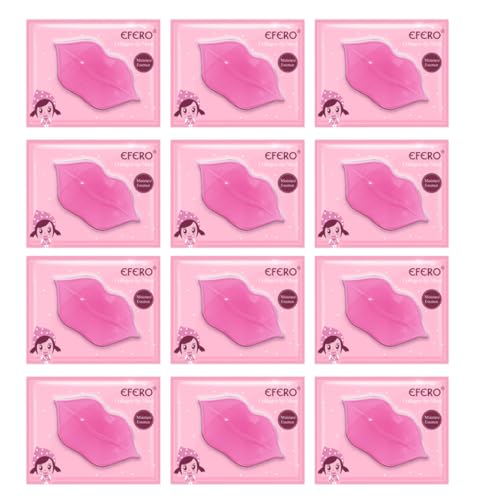 TOVINANNA 20 Piezas Bálsamo labial hidratante para los ojos para las ojeras colágeno piel labial hidratante labial de cuidado máscara para dormir de labios rosa