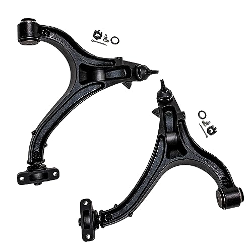 Image of Detroit Axle - 14pc Front End Kit for 2005-2010 Jeep Grand Cherokee Commander, Lower Control Arms Tie Rods Upper Ball Joints Boots & Bellows Front and Rear Sway Bars 2006 2007 2008 2009 Replacement