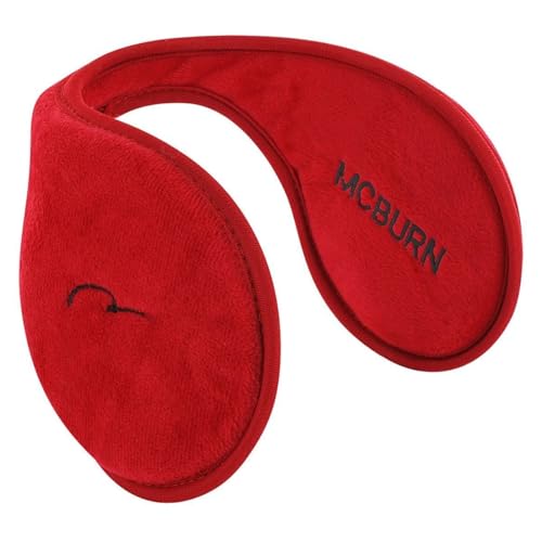 McBURN Earband Basic Ohrenwärmer Damen/Herren - ohrenwärmend Ohrenband Herren Herbst-Winter - One Size rot