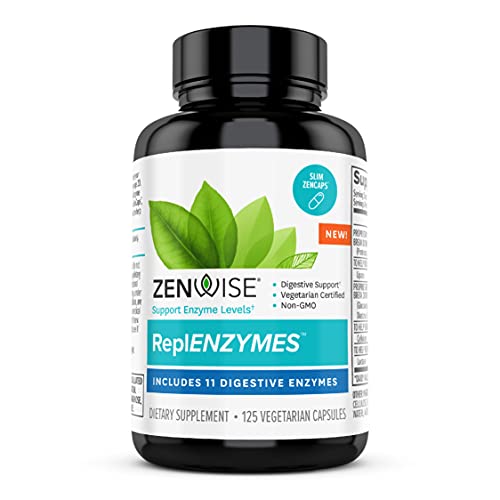 Zenwise Daily Digestive Enzymes | Easy-Swallow Slimcaps Enzyme Support to Conquer Tough Foods - Gut Health Supplement with Bromelain, Lactase, Amylase & Lipase for Digestion