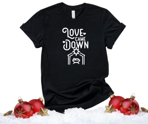 Miniatura 4 de Love Came Down Christian Christmas Shirts for Women, Faith Based Christmas T-shirts, Stocking Stuffers Christian Gifts, Nativity Religious Xmas Gift.