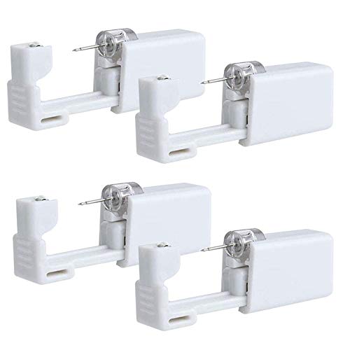 Romlon Nose Piercing Gun - 4Pcs Professional Self Safety Sterile Nose Piercing Gun Disposable Nose Piercing Gun Kit Tool with Nose Stud Women and Men Cartilage Helix Piercing Gun fot Piercing Supplies