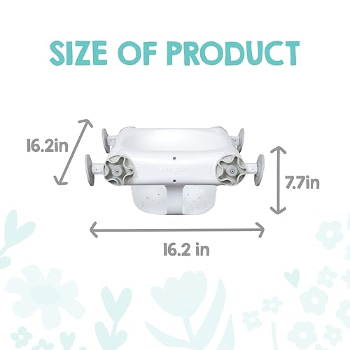 Image of Regalo Baby Basics Baby Bath Seat with Suction Cups, Sit-Up Bath Support for Infants, Secure Baby Bath Chair for Bathtub, Easy Clean with Drain Holes, Fits Standard Tubs, White