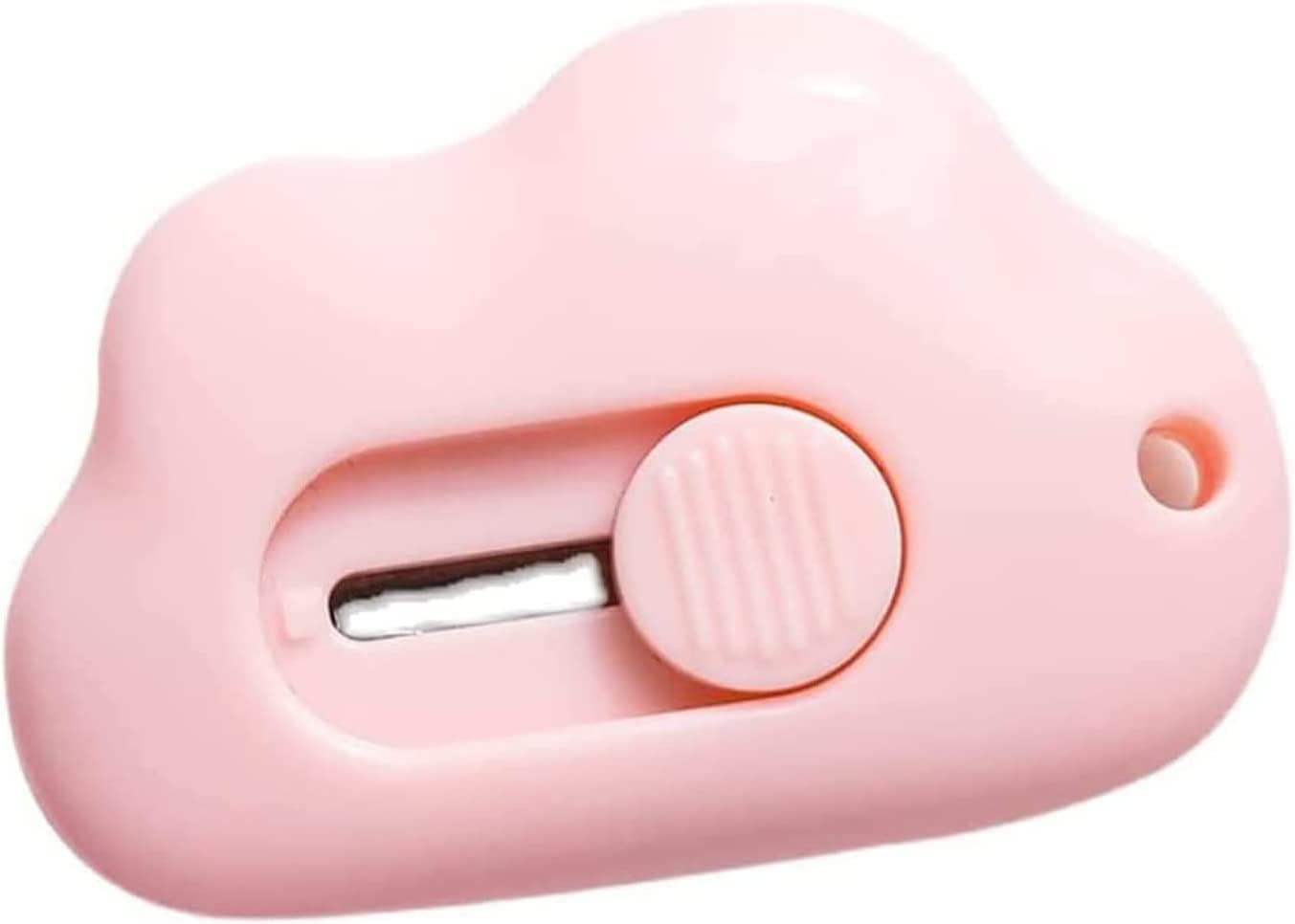 格納式ボックスカッター ミニ かわいい オフィス カッターナイフ カット紙 カミソリナイフ シャープカートン ピンク ボックス ユーティリティナイフ 多目的 家庭用 封筒を開ける 段ボールカッター 滑らかなメカニズム 雲の形 クリスマスファッション ユーティリティナイフ
