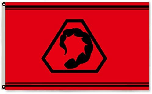 Flylong Command & Conquer Brotherhood of Nod Tiberium War Flag Banner Man Cave Garage Decor 3x5Feet (Red)
