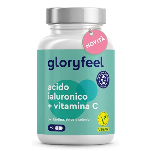 Integratore Acido Ialuronico + Vitamina C, 90 Capsule Vegan