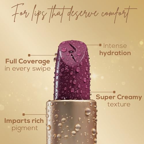 Image of RENEE H2O Hydrating Creme Lipstick-Plum Dew, Super Glossy, Lightweight, Non-drying & Hydrating, Easy Glides Formula with Intense Pigment, Shea Butter, Hyaluronic Acid, Jojoba Oil Infused