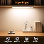 Gritin Luz de Armario Recargable, 26CM Superbrillantes Luces Cocina, 2 uds.