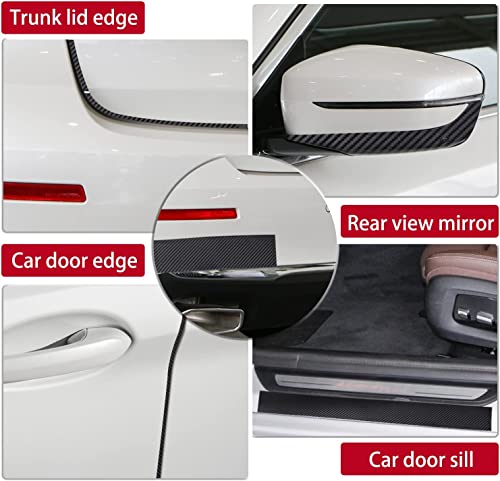 Image of Kidoca 5M Black Tape Car Tape Door Carbon Fibre Wrap Sill Edge Anti-Scratch Guard Protector Accessories For Nissan | Ford | Datsun | Jeep | Chevrolet | Renault | Citroen | Mg