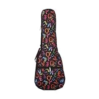 Applications: suitable for most 21 23 26 inch ukuleles. This bag is absolutely enough to carry the instrument with you. Even in the boot it can slide back and forth without damaging it. Unique pattern design: Fantastic ukulele bag made of 600D oxford...