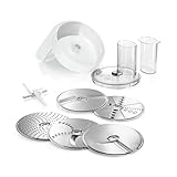 Bosch VeggieLove-Set MUZ5VL1, Durchlaufschnitzler mit 5 Scheiben (Schneid-Wende-Scheibe...