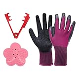 Dornenentfernungswerkzeuge für Stiele und Rosen, Stielbeizer, Blumen-Werkzeug mit Schutzhandschuhen, Eisen-Gartenstrauß-Vorbereitungs-Set, 3 Stück