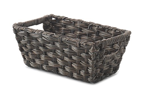 Whitmor Driftwood Split Rattique Small Shelf Tote