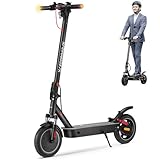 EC9 Electric Scooter, Up to 30 Miles Range & 21 MPH, 4 High-Performance Shock Absorbers, 500W Motor & 10' Solid Tires, Foldable Commuter Electric Scooter for Adults with Turn Signals, APP Lock