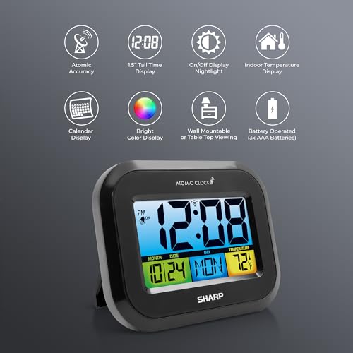 Sharp SPC5028AMZ Atomic Digital Alarm Clock thumb #1
