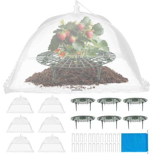 COZYDIG 4 Sets Strawberry Plant Support with Mesh Plant...